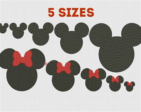 Minnie Mouse Embroidery Design Etsy