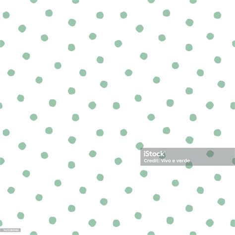 Mint Rough Polka Dot On White Stock Illustration Download Image Now