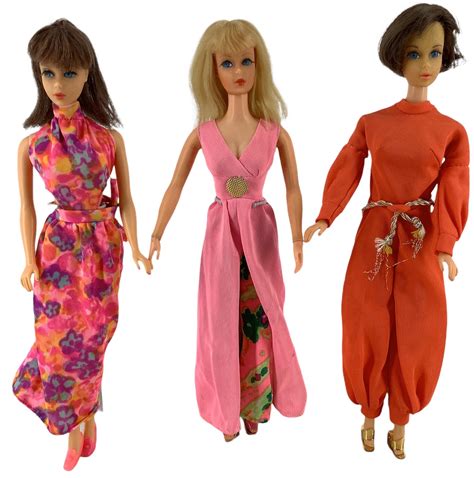 lot 3 mod barbies brunette tnt with her hair appearing to be cut hair fair and living