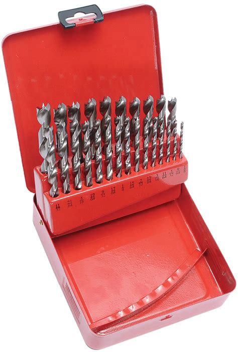 Buy 25 Piece Deluxe Brad Point Drill Bit Set By Peachtree Woodworking