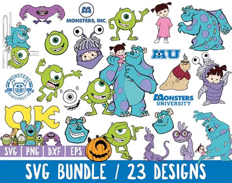 Monsters Inc SVG Bundle Monsters University SVG Disney SVG | Etsy