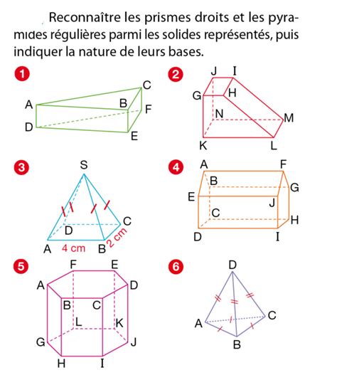 Les Solides Et Les Volumes Exercices De Maths 5ème Cinquième à