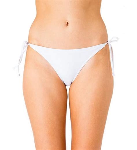 Womens Tie Side Bikini Bottom White C617ylsws07