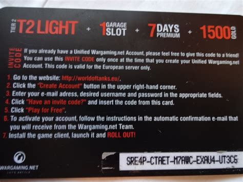 World Of Tanks Bonus Codes