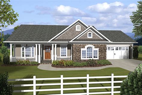 Expand the livability of a house plan. 3 Bedroom Ranch With Covered Porches - 20108GA | 1st Floor ...