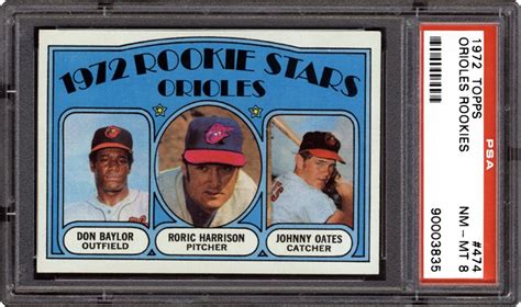 1972 Topps Orioles Rookies Don Baylorroric Harrisonjohnny Oates Psa Cardfacts®