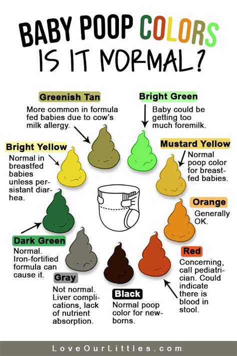 Baby Poop Colors Chart And Pictures Whats Normal Love Our Littles