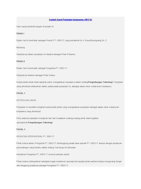 Contoh surat perjanjian kerjasama supplier sayuran gawe cv berikut ini contoh surat perjanjian kerjasama dagang yang dapat anda jadikan referensi. Contoh Surat Perjanjian Kerjasama