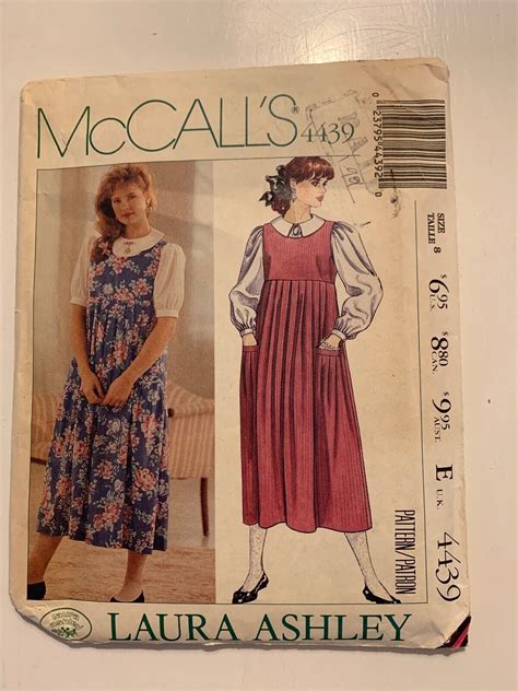Mccalls Vintage Laura Ashley Jumper And Blouse Pattern 4439 Uncut