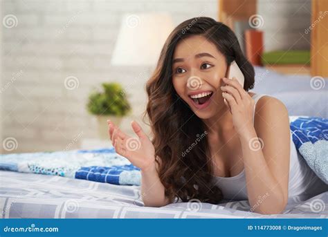 Calling To Friend Stock Photo Image Of Friend Excited