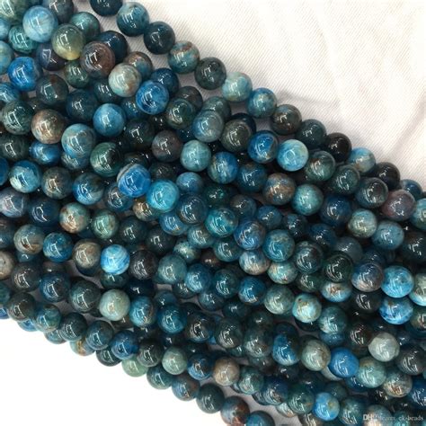 6mm Deep Blue Green Apatite Beads Madagascar Aa Genuine Natural Full