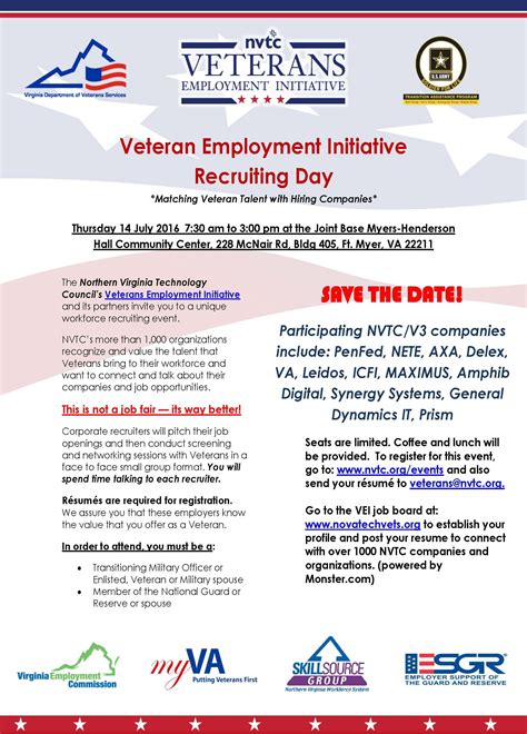 Seeking Employment Sign Up For The Veterans Employment Initiative