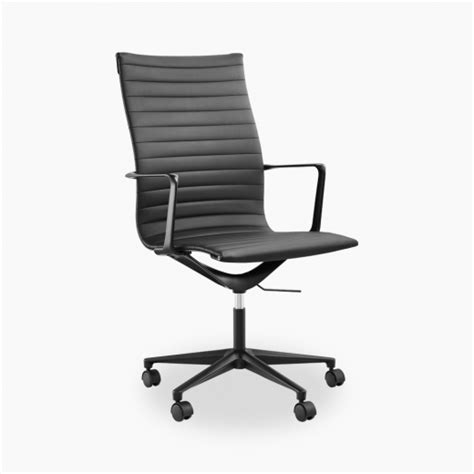 Ribbed Office Chair With High Back Black P37563 2785339 Medium 