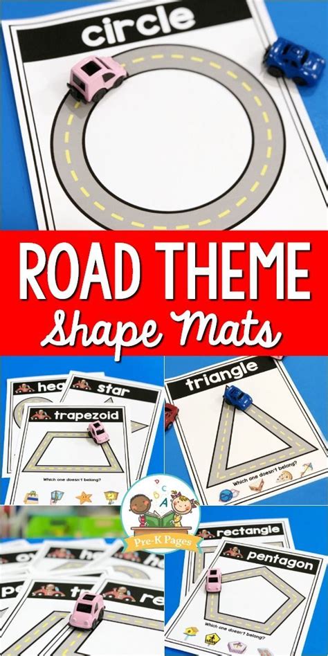 Printable Road Shape Mats For Preschool Pre K Pages In 2020 Shape