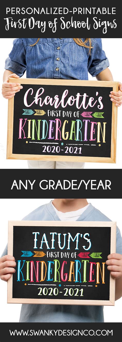 Printable First Day Of School For Back To School Fall Decor Diy Diy