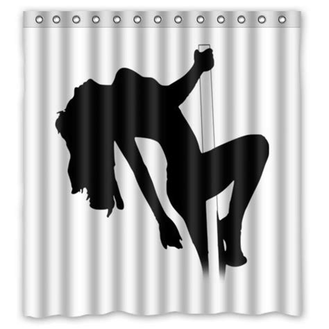 Hellodecor Sex Woman Dance Behind The Silhouette Shadow Shower Curtain