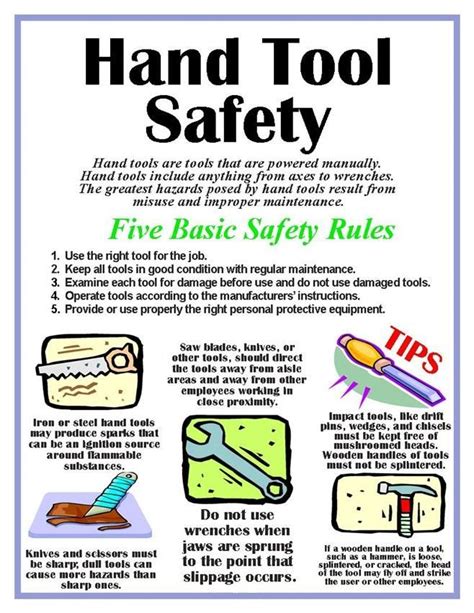 Basic Safety Rules For Hand Tools Safety Rules Workplace Safety Tips