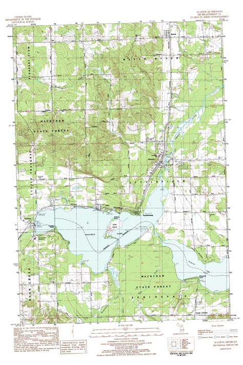 Alanson Topographic Map Scale Michigan