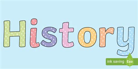 👉 History Title Pastel Display Lettering Teacher Made