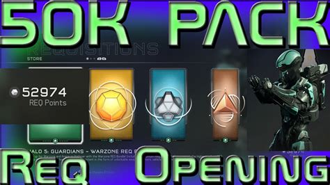 50k Requisitions Pack Opening Halo 5 Youtube
