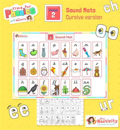 Phase 2 Sound Mat Cursive Letters And Sounds Resources