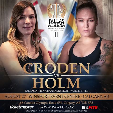 Melissa Croden 3 1 Vs Cornelia Holm 5 4 For The Bantamweight Title