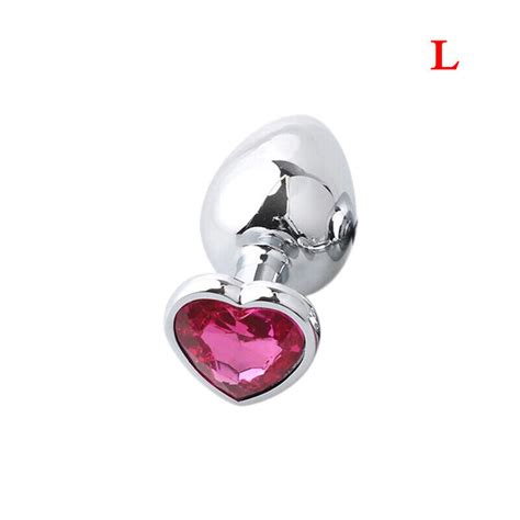 anal butt plug heart colored stainless buttplug sex toy beads dildo rose l ebay