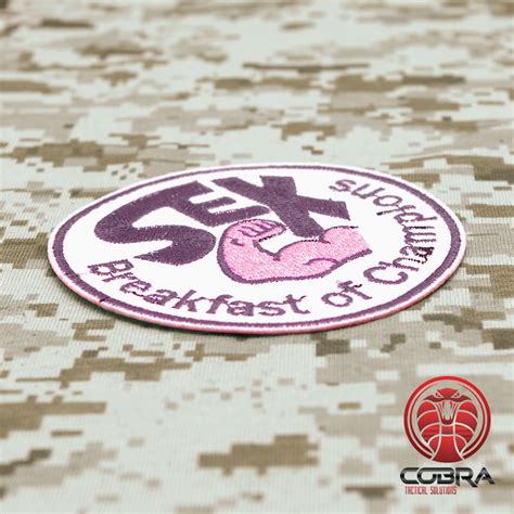 Sex Breakfast Of Champions Geborduurde Patch Strijkpatches Military Airsoft