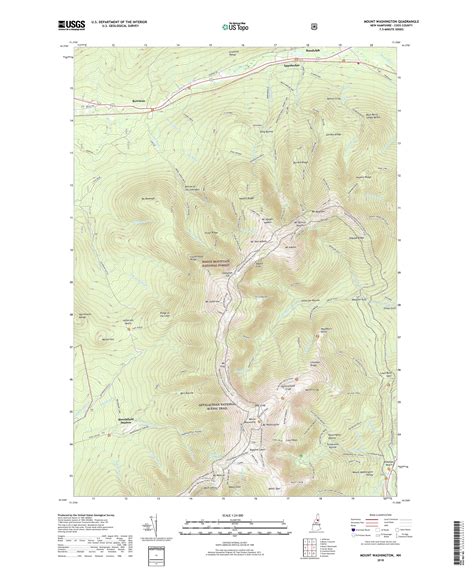 Mytopo Mount Washington New Hampshire Usgs Quad Topo Map
