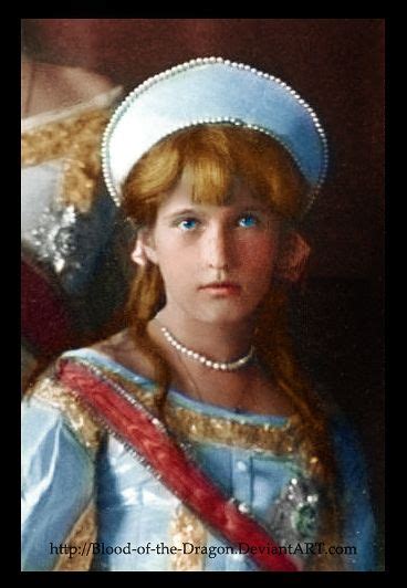 Grand Duchess Anastasia Of Russia Blackandwhite Photo Coloured By Me