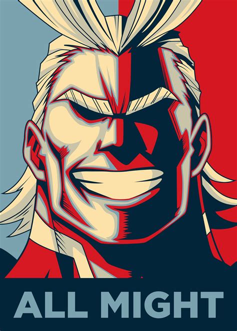 All Might Poster By Christopher Sanabria Displate Hero Poster