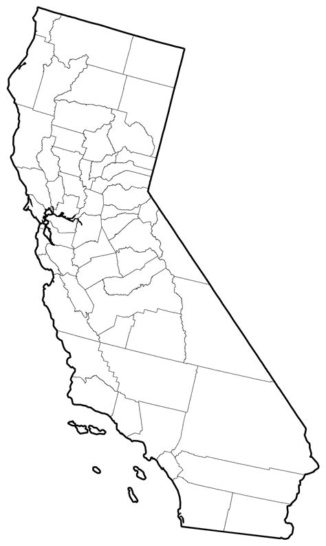 California County Map Outline With Cities Sexiezpicz Web Porn