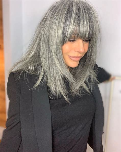 Grey Hair With Bangs Long Gray Hair Modern Hairstyles Hairstyles