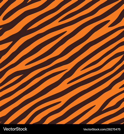 Background Texture Tiger Skin Seamless Pattern Vector Image