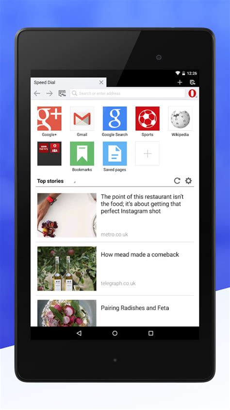 Get the best mobile web browser for android phones and tablets. Opera Mini for Android - Download