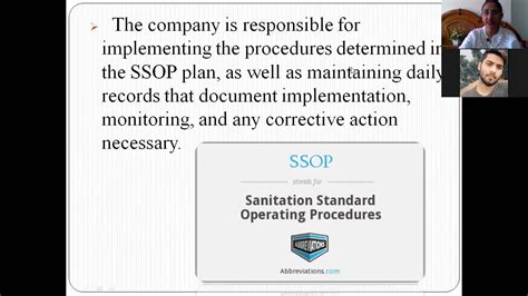 Ssop Sanitation Standard Operating Procedures Youtube