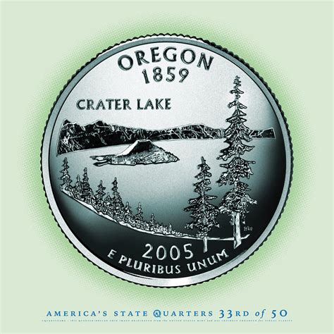 Oregon State Quarter Portrait Coin 33 Digital Art By Garrett Burke