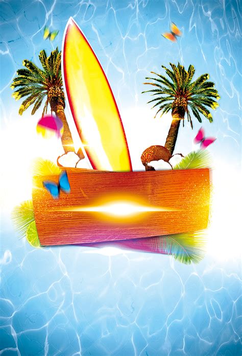 passion summer beach poster background blue art simple background image