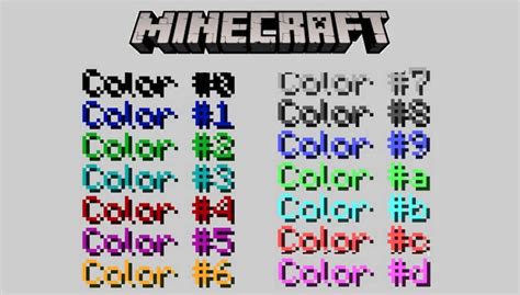 Minecraft Color Codes Java