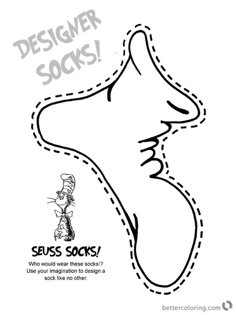 Sock monkey coloring pages for kids enjoy coloring. Fox in Socks by Dr Seuss Coloring Pages Designer Socks ...