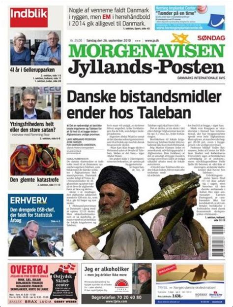 Newspaper Jyllands Posten Denmark Front Pages From Newspapers In