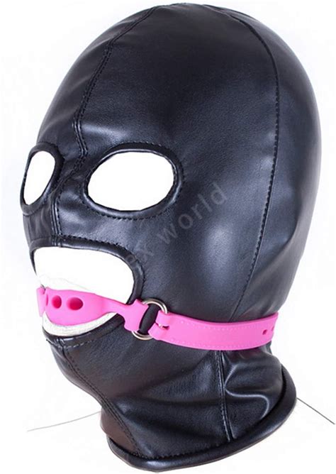 Sexual Wellness Safe Adult Toyssm Bondage Erotic Toys Gothic Mask Hood Pu Leather