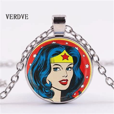 2018 Hot Wonder Woman Choker Necklace Crystal Glass Necklace Vintage Jewelry T For Women In