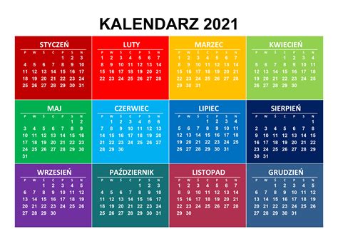 Kalendarz Roczny 2021 Kalendarzsu