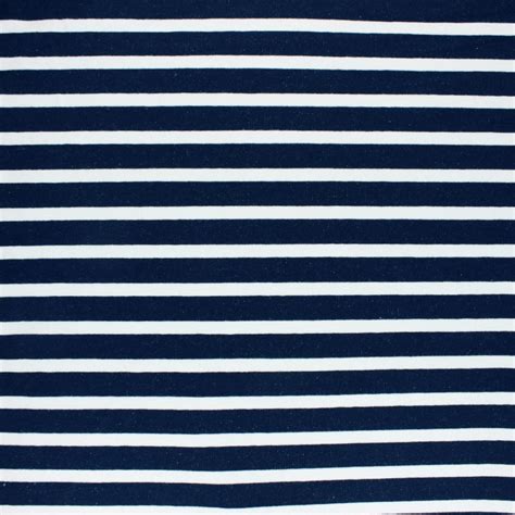 Striped French Terry Fabric Navy Bluewhite Noirmoutier Mpm