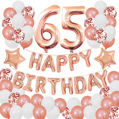 Succris 65th Birthday Decorations For Girls And Women 65th Birthday