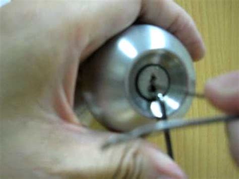 Pick a lock using a paperclip. how to pick a door lock with a bobby pin - YouTube