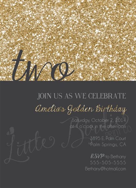 Golden Birthday Invitation Etsy In 2020 Golden Birthday Birthday