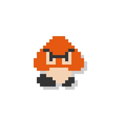 Goomba Super Mario Bros Pictogram In Pixel Nes Mario