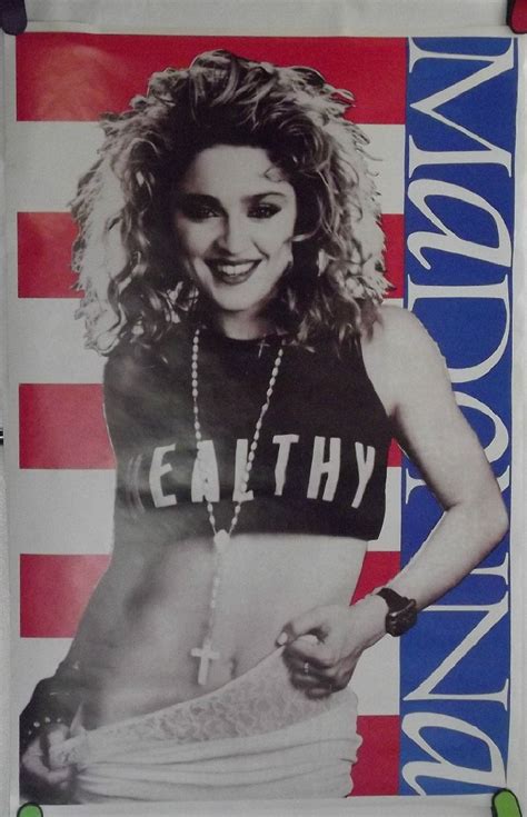 Original 80s Madonna Healthy Vintage Photo Shoot Poster Madonna